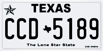 TX license plate CCD5189