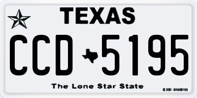 TX license plate CCD5195