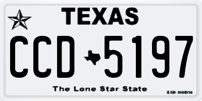 TX license plate CCD5197
