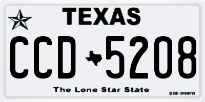 TX license plate CCD5208