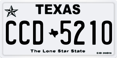 TX license plate CCD5210