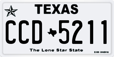 TX license plate CCD5211