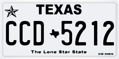 TX license plate CCD5212