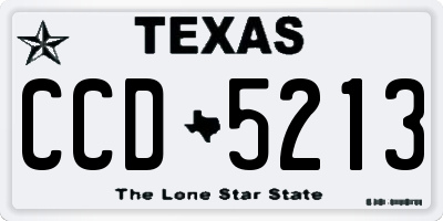 TX license plate CCD5213