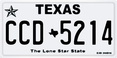 TX license plate CCD5214