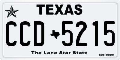 TX license plate CCD5215