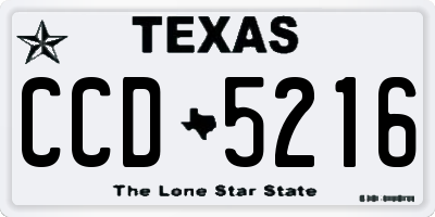 TX license plate CCD5216