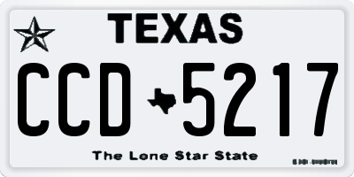 TX license plate CCD5217