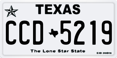 TX license plate CCD5219