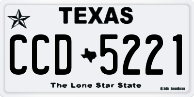 TX license plate CCD5221