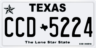 TX license plate CCD5224