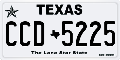 TX license plate CCD5225