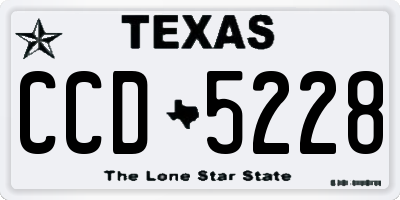 TX license plate CCD5228
