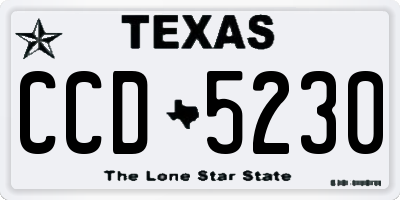 TX license plate CCD5230
