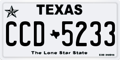 TX license plate CCD5233