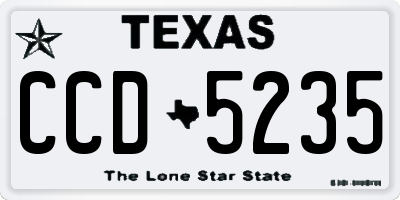 TX license plate CCD5235