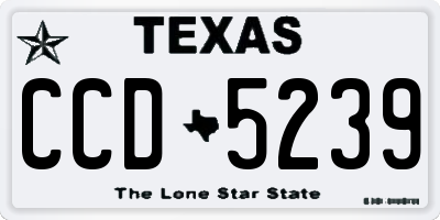 TX license plate CCD5239