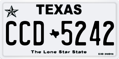 TX license plate CCD5242
