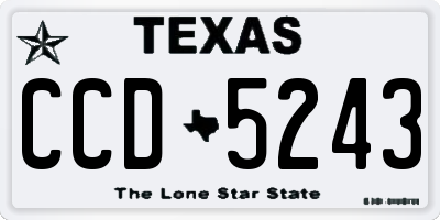 TX license plate CCD5243