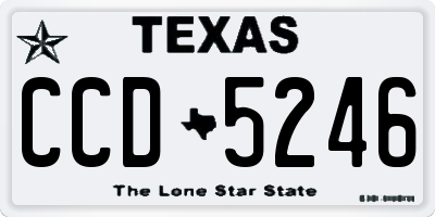 TX license plate CCD5246
