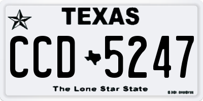 TX license plate CCD5247