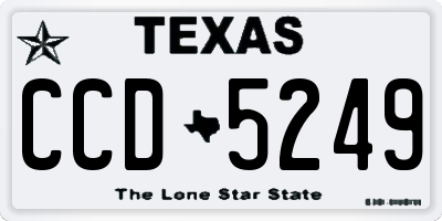TX license plate CCD5249