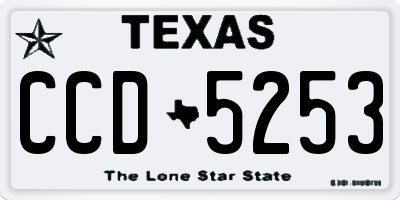 TX license plate CCD5253