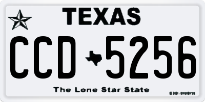 TX license plate CCD5256