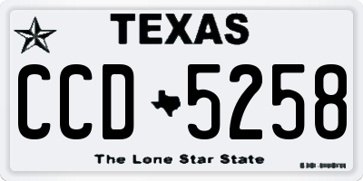 TX license plate CCD5258