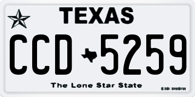 TX license plate CCD5259