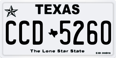 TX license plate CCD5260