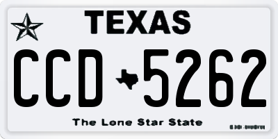 TX license plate CCD5262