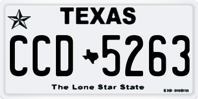 TX license plate CCD5263