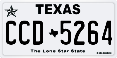 TX license plate CCD5264