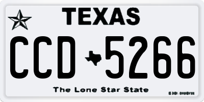 TX license plate CCD5266