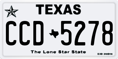 TX license plate CCD5278