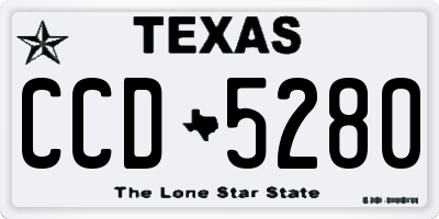 TX license plate CCD5280