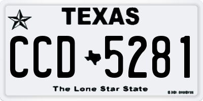 TX license plate CCD5281