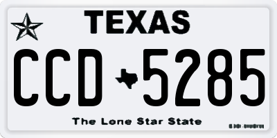 TX license plate CCD5285
