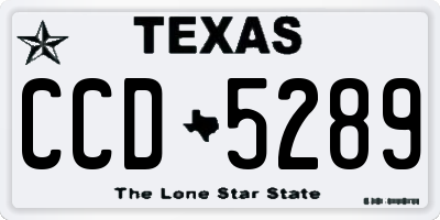 TX license plate CCD5289