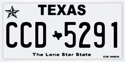 TX license plate CCD5291
