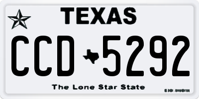 TX license plate CCD5292