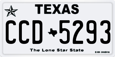 TX license plate CCD5293