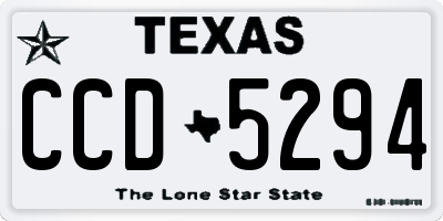 TX license plate CCD5294