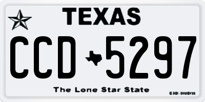 TX license plate CCD5297