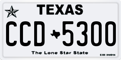 TX license plate CCD5300