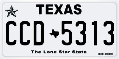 TX license plate CCD5313