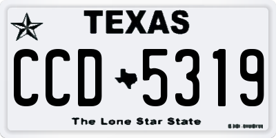 TX license plate CCD5319