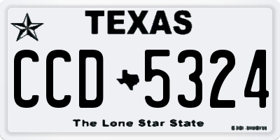 TX license plate CCD5324