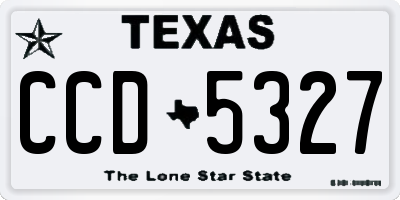 TX license plate CCD5327